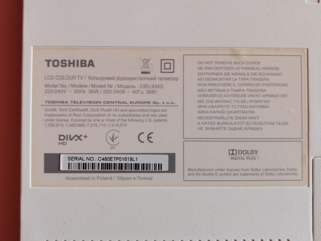 Телевизор TOSHIBA Led Full HD 23''