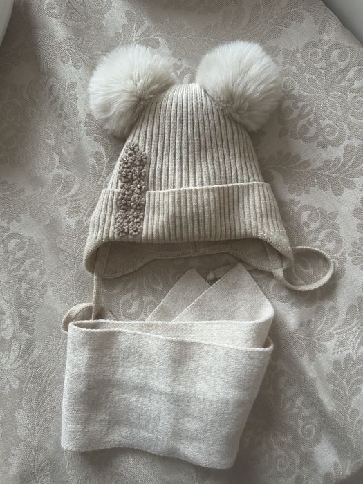 Шапка с шарфиком