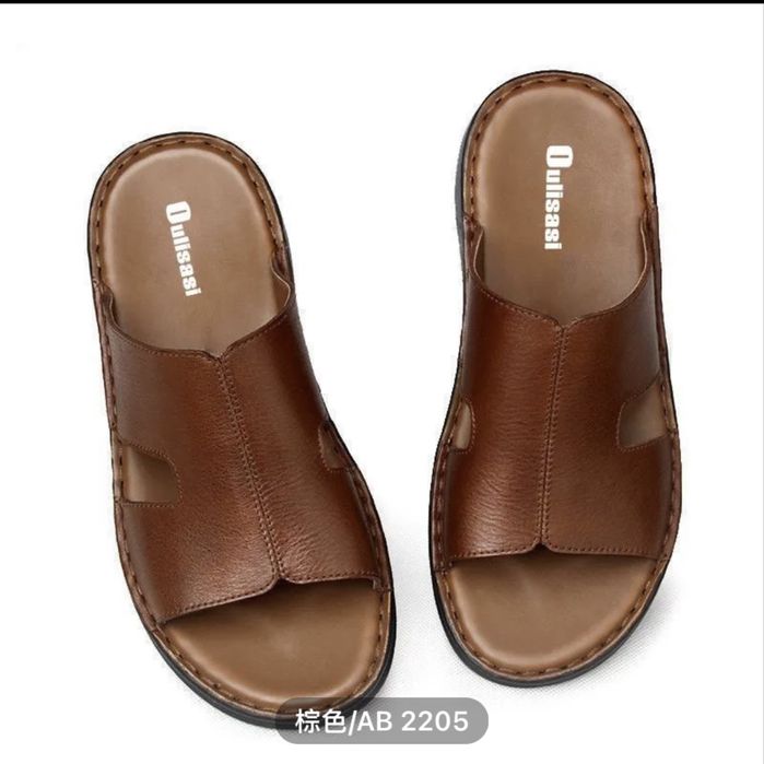 Шлепки из эко кожи,ерлерге жаздық аяқ киімдер