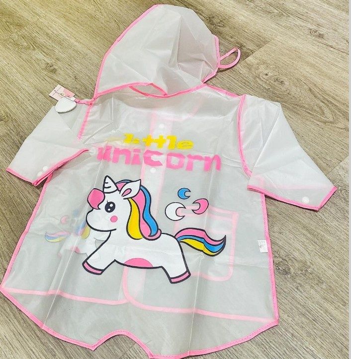 Дождевик плащ для детей raincoat единорог розовый