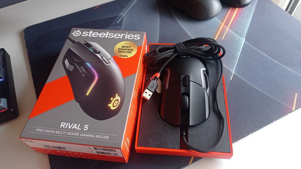 Гейминг мишка SteelSeries - Rival 5, оптична, черна