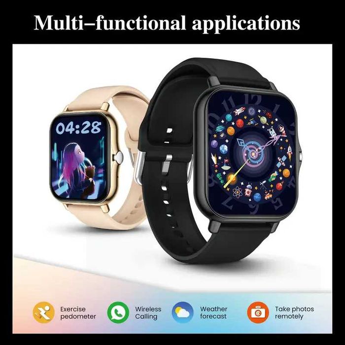 Smartwatch Ecran Mare HD, Apeluri, Sport & Notificări – iPhone/Android