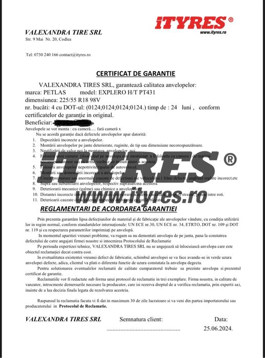 Vand 4 anvelope vara dot24