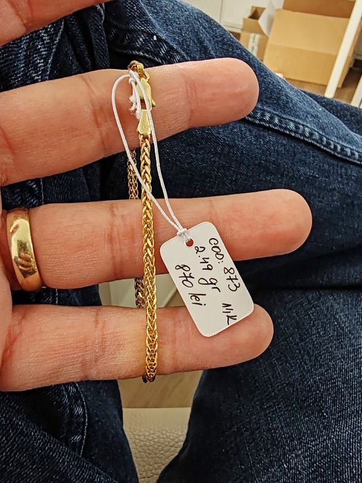 Brățară unisex Aur 14k Gr 2,49 cod unic 873