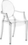 Scaun transparent pentru copii Kartell Lou Lou Ghost 37 x 39 x 63 cm