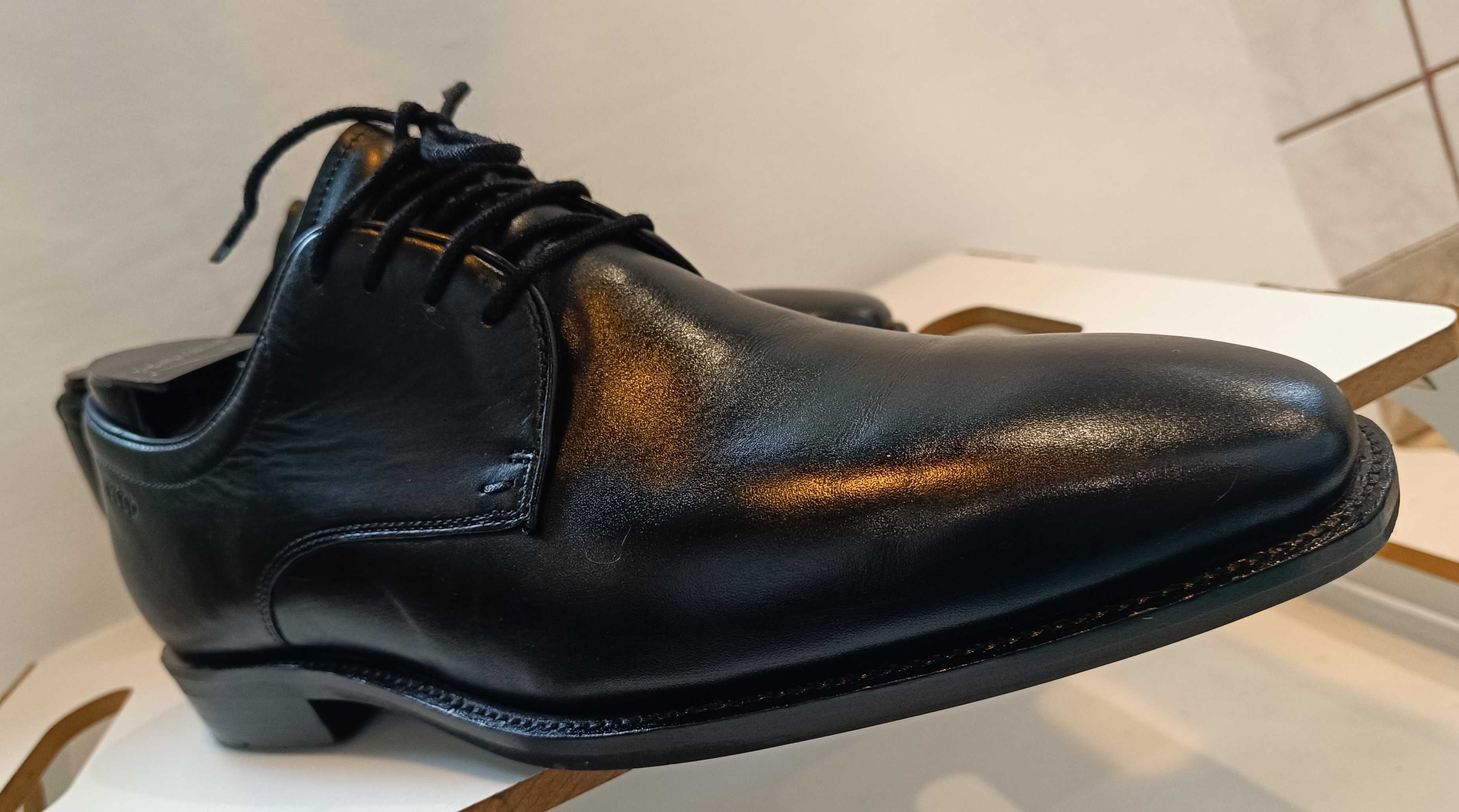 Pantofi derby 43 premium ECCO piele naturala moale