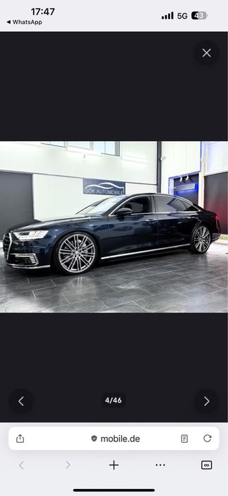 Vand Audi A8 impecabil recent adus din Germania