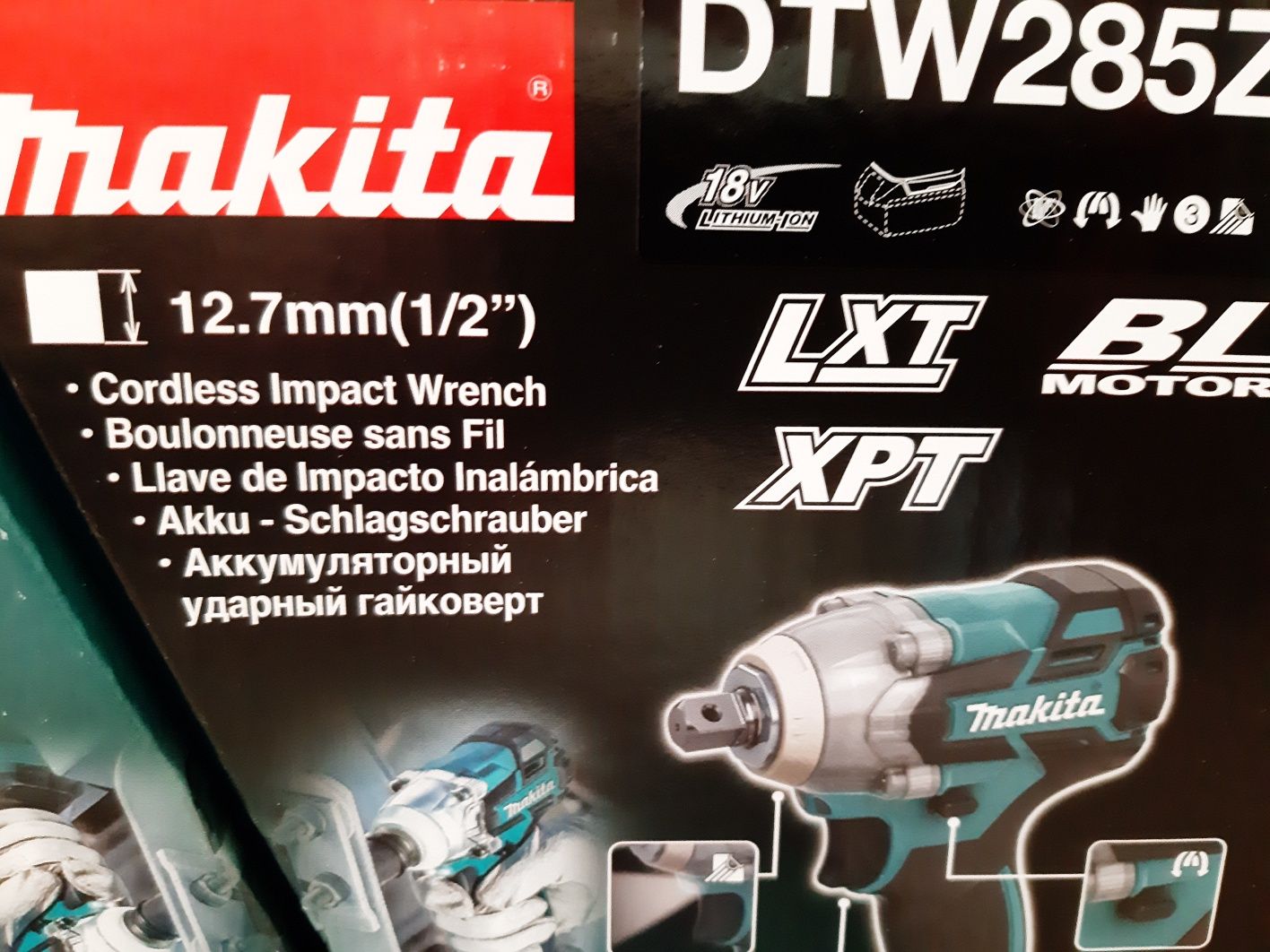 Гайковерт Makita DTW285Z/18V Безчетков 280 Nm