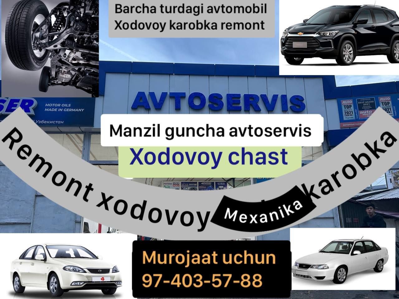 Hodovoy Mator Mexanika Korobka remont SHINA MONTAJ