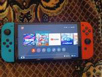 Nintendo switch OLED+ super Mario Odyssey si husa originala