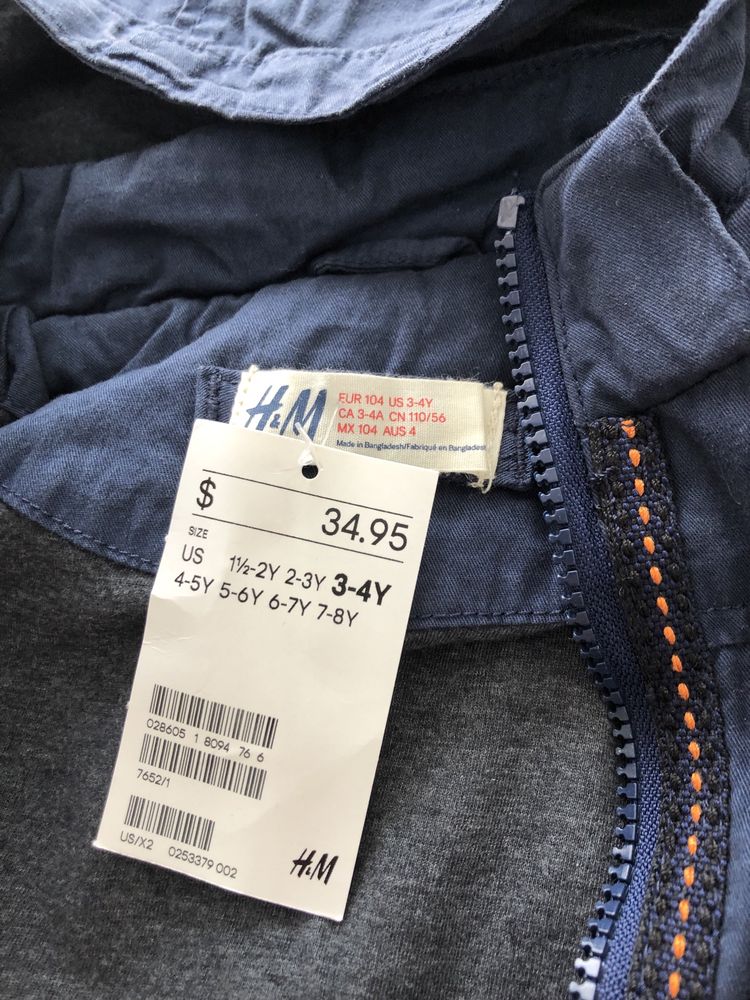 Куртка H&M на мальчика 3-4 года новая