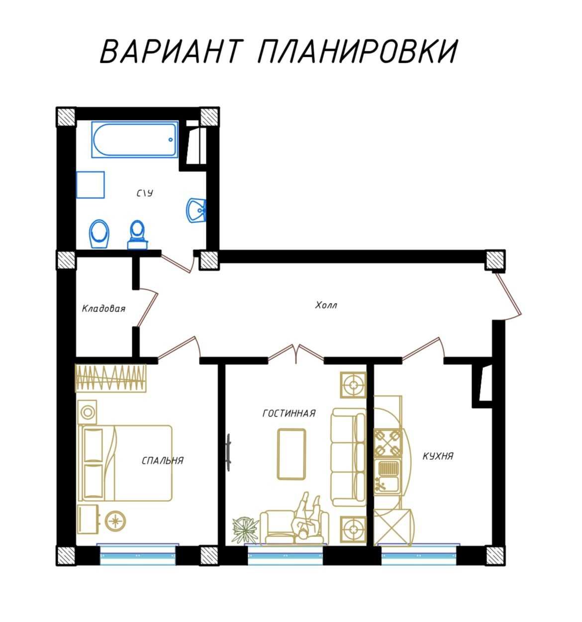 Новостройка с кадастром. Ипотека,субсидия. 2-3х комнатная.