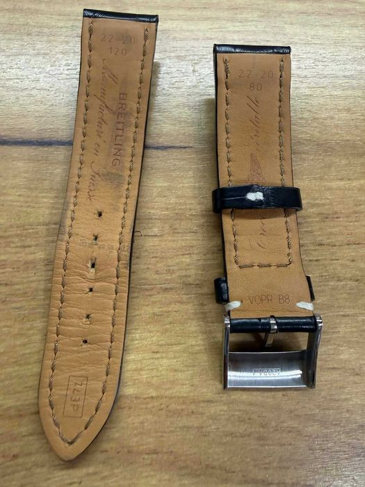 Breitling -743P крокодилска кожена 22мм каишка -оригинална