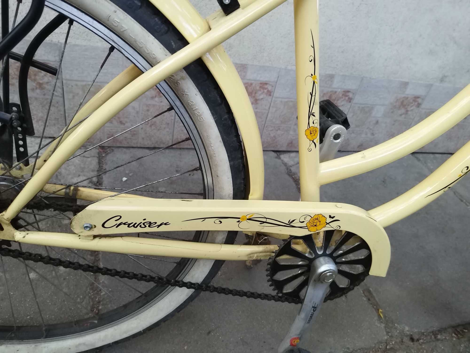 Bicicleta cruiser crem