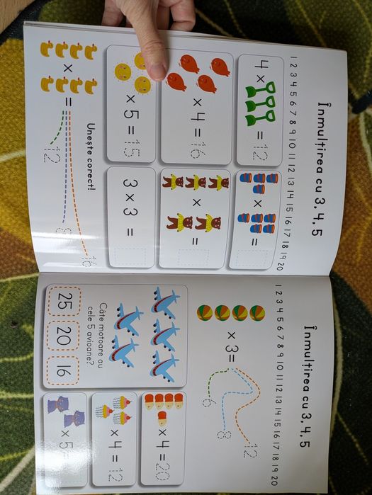 Invat sa scriu - Primele mele inmultiri si impartiri