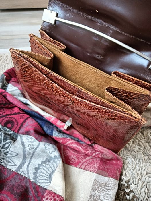 Geantă damă  din piele naturală de șarpe