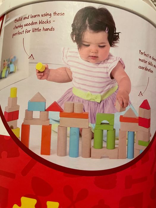 FSC сертифицирани 50 дървени блокчета за игра и развитие на деца