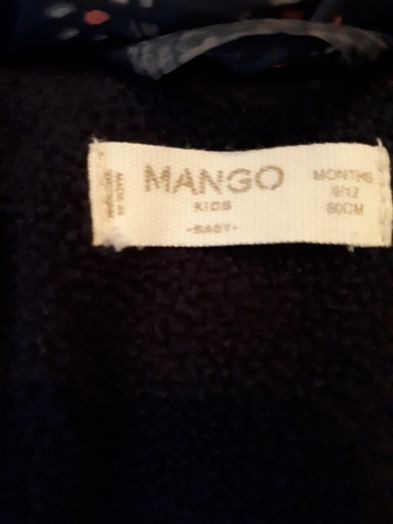 Детско яке MANGO оригинално, 80р-р, унисекс, тъмносин цвят с мотиви