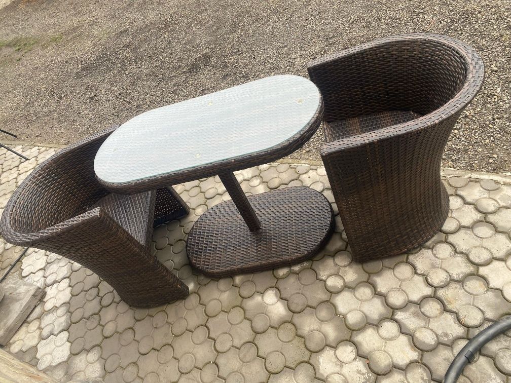 Set mobilier grădină din ratan