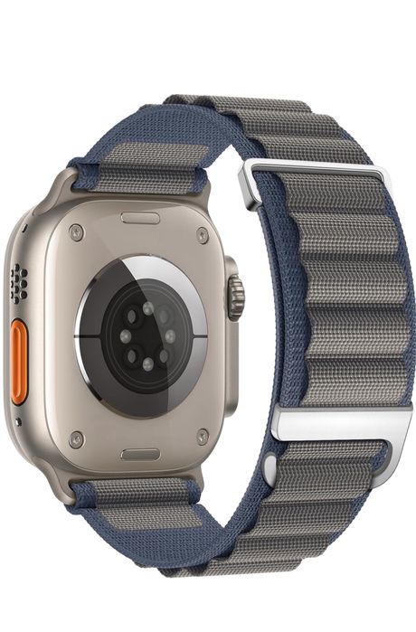 Curea Husa Nylon Double Metal Double Compatibila Ceas Apple Watch