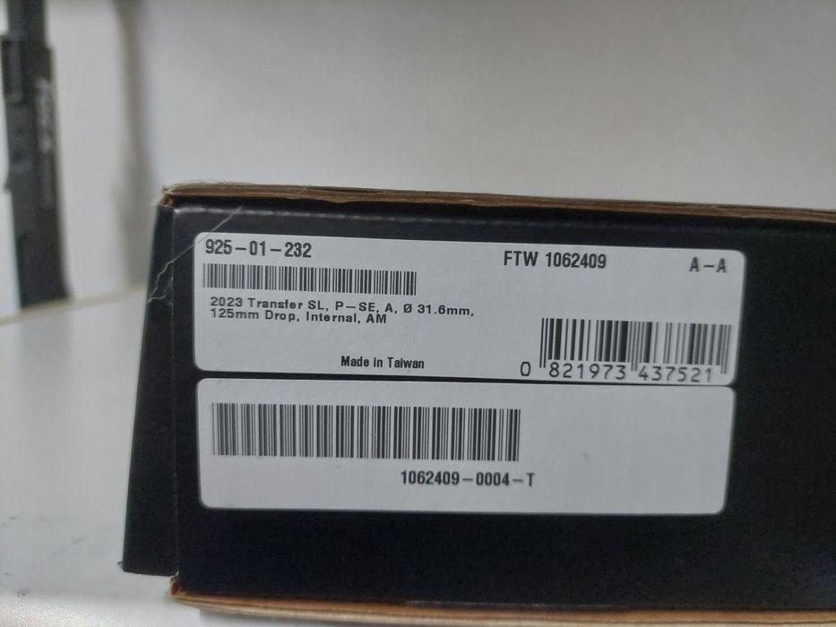 Dropper Fox Transfer SL Performance Elite 31,6 ×125