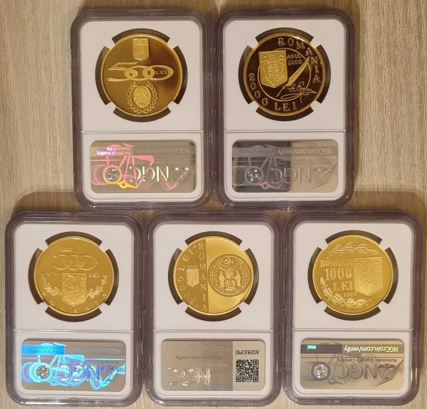 Monede aur de 24 carate 31,10 grame uncii BNR aur de investitie