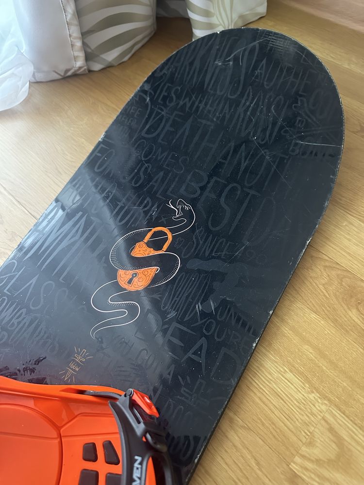 Snowboard Rossignol 166W cu legaturi Raven(XL) quickrelease