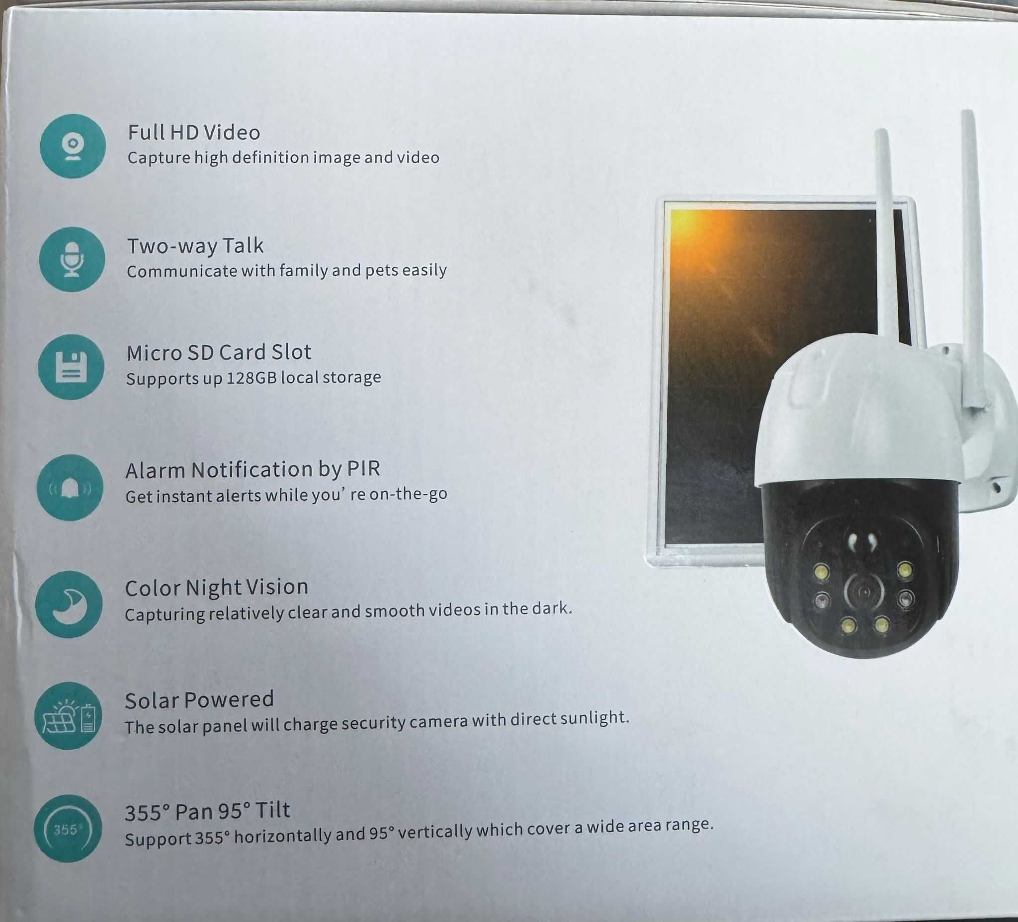 Camera Wifi de supraveghere la curent sau cu panou solar