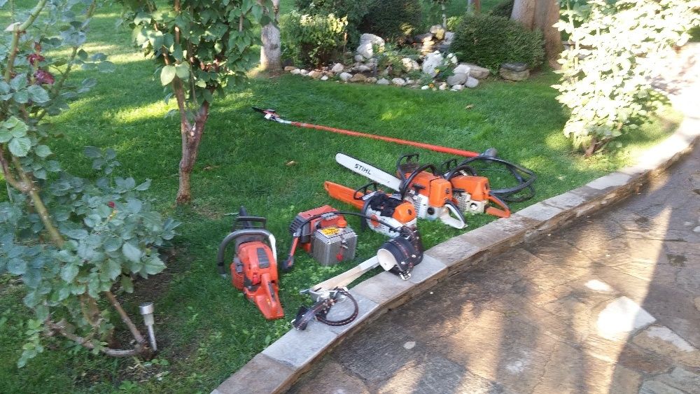 Рязане и премахване на опасни дървета Пловдив щил stihl husqvarna