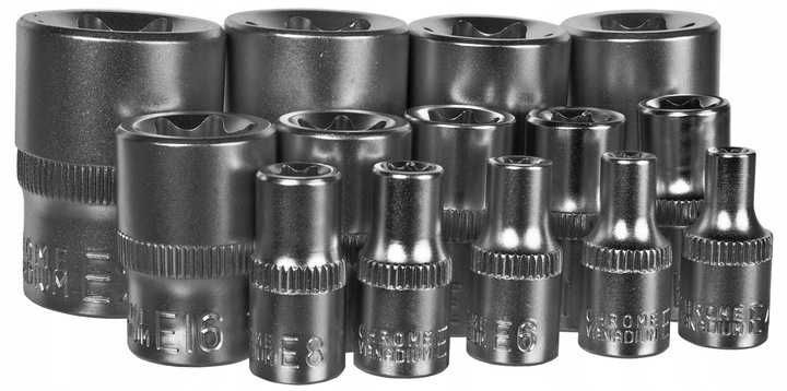 Trusa tubulare tip E torx E4-E24 14piese (S10628)