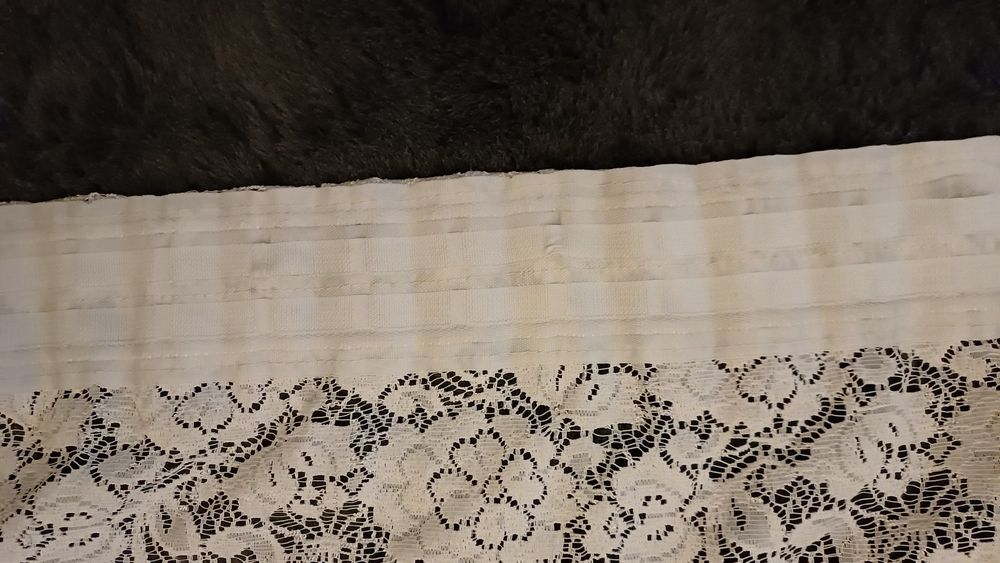 Perdea dantela, alba, cu rejansa dubla inclusa, 465x248 cm