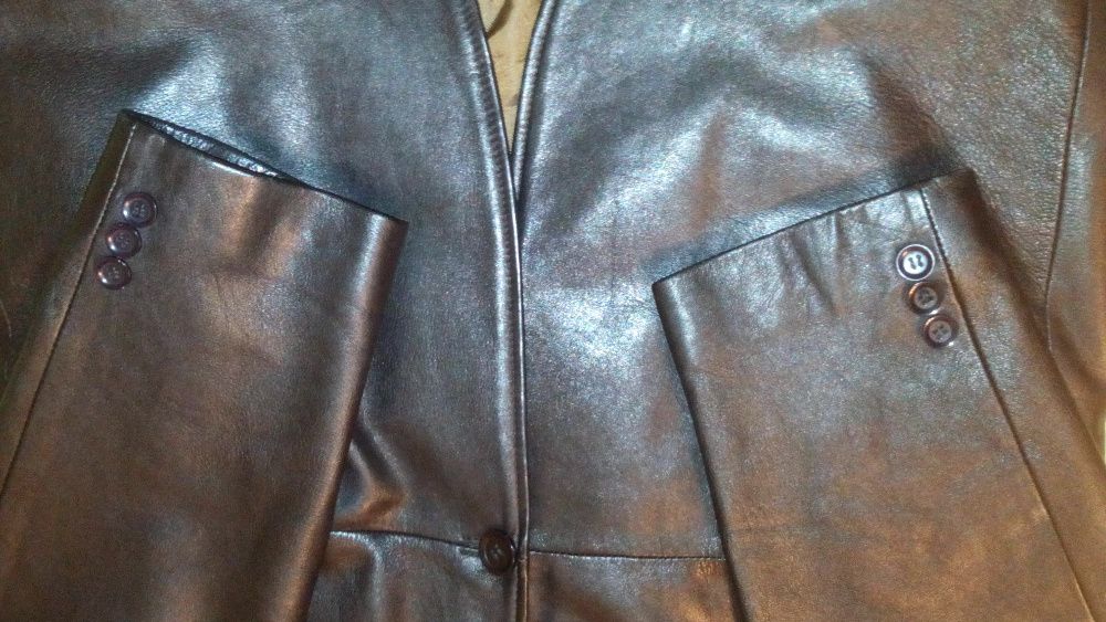 Sacou impecabil PIELE calitate slim fit Fedi Japonia - bust 120 cm