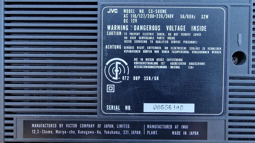 Radio Casetofon + TV JVC