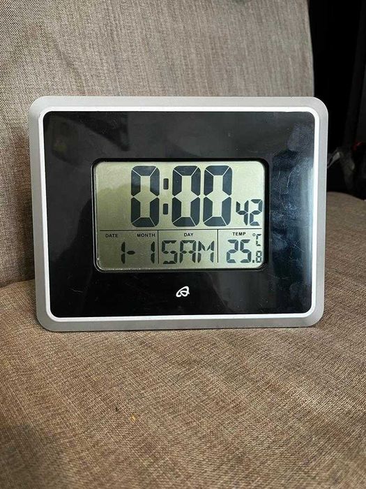 AURIOL statie meteo, ceas radiocomandat cu LCD, alarma