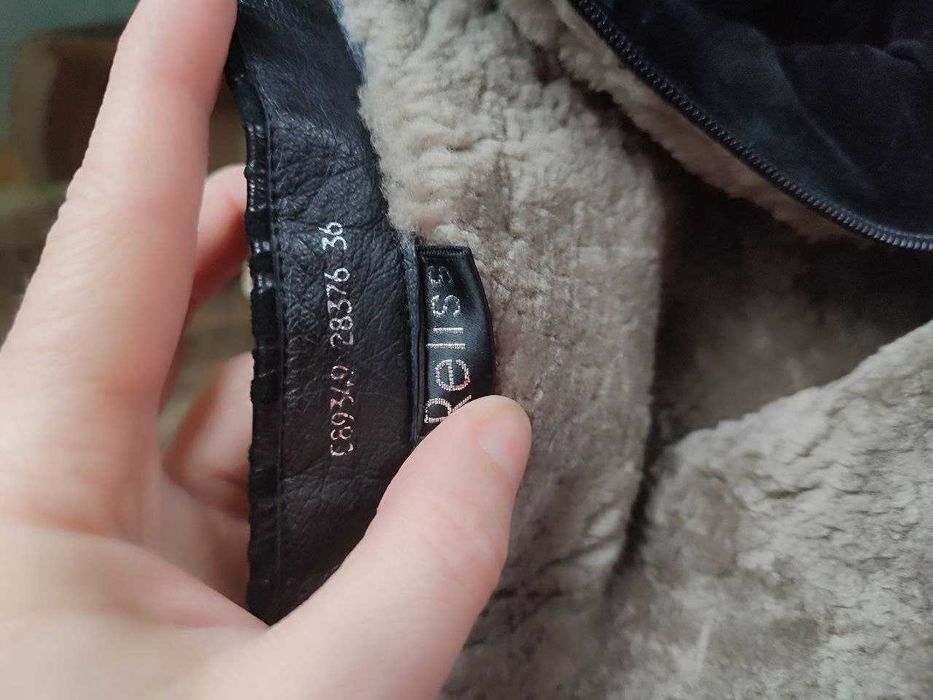 Сапоги из натуральной замши с мехом.