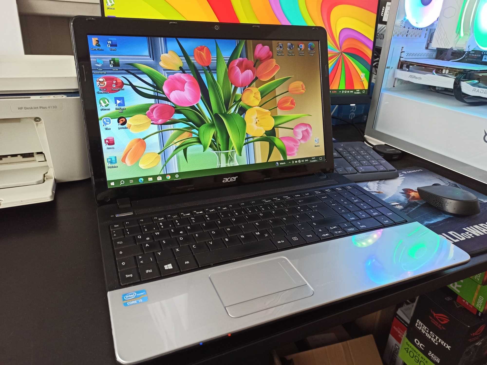 Бърз 15.6" Лаптоп Acer с Intel Core i5 / 8Gb RAM / SSD + HDD