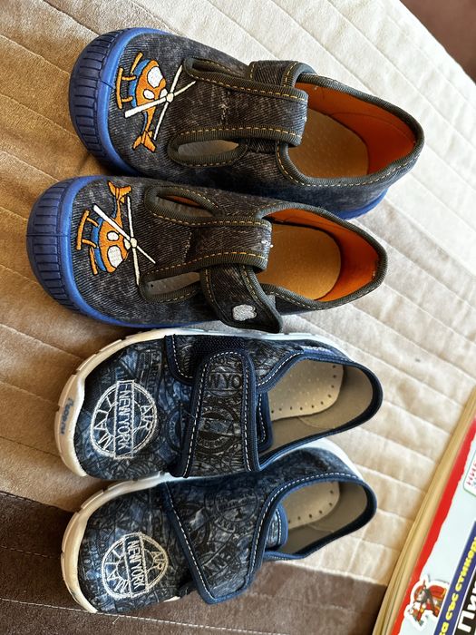 Пантофи за детската градина със стелка от естеств. кожа - ном. 26 и 27