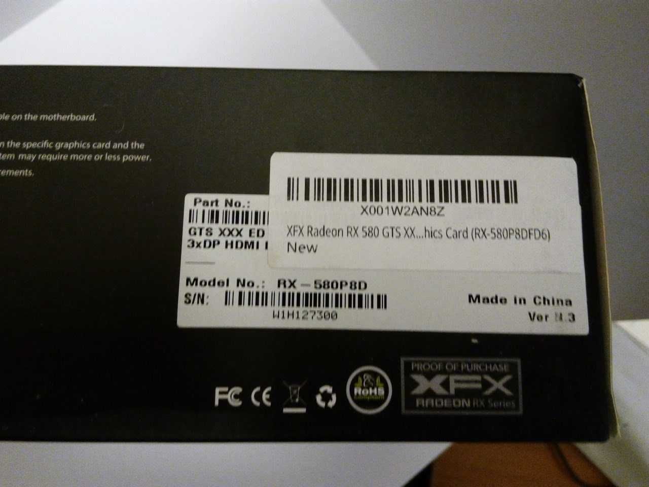 Видеокарта  RX 580 8Gb запечатанная !