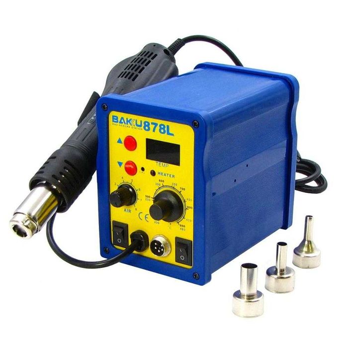 Станция за запояване BAKU BK878L горещ въздух, дигитален дисплей