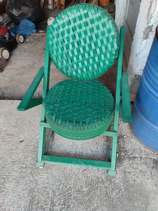 Sezlong si fotoliu  din lemn