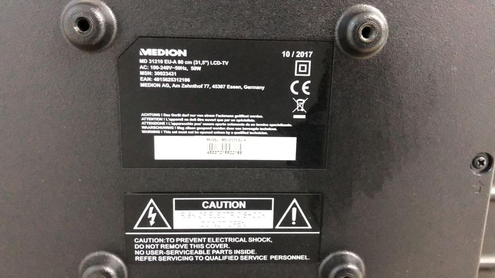 TV LED Medion MD 31210 31,5" HDReady -N-