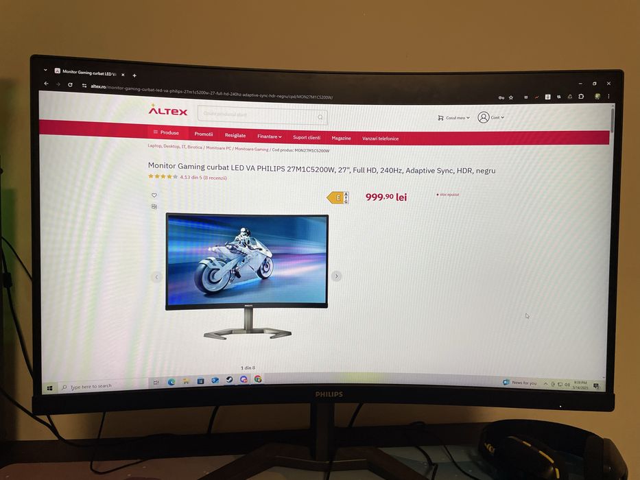 Monitor curbat philips 240hz