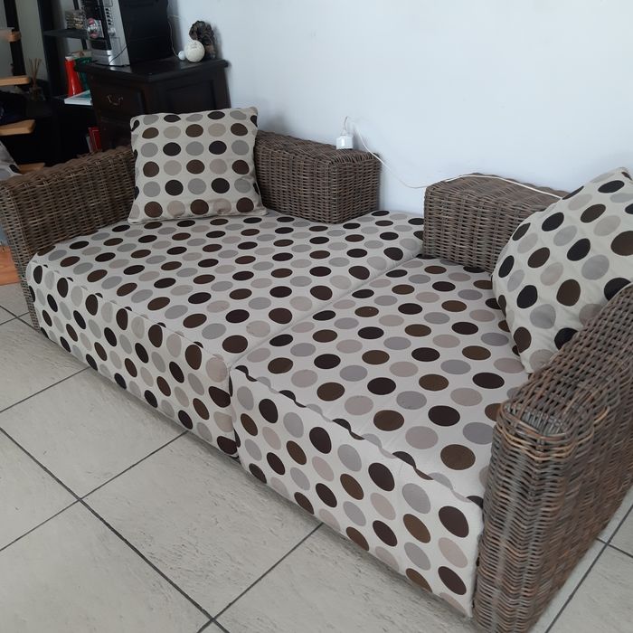 Canapea ratan Mobexpert 3-4loc, ediție limitată, lux, din lemn împleti