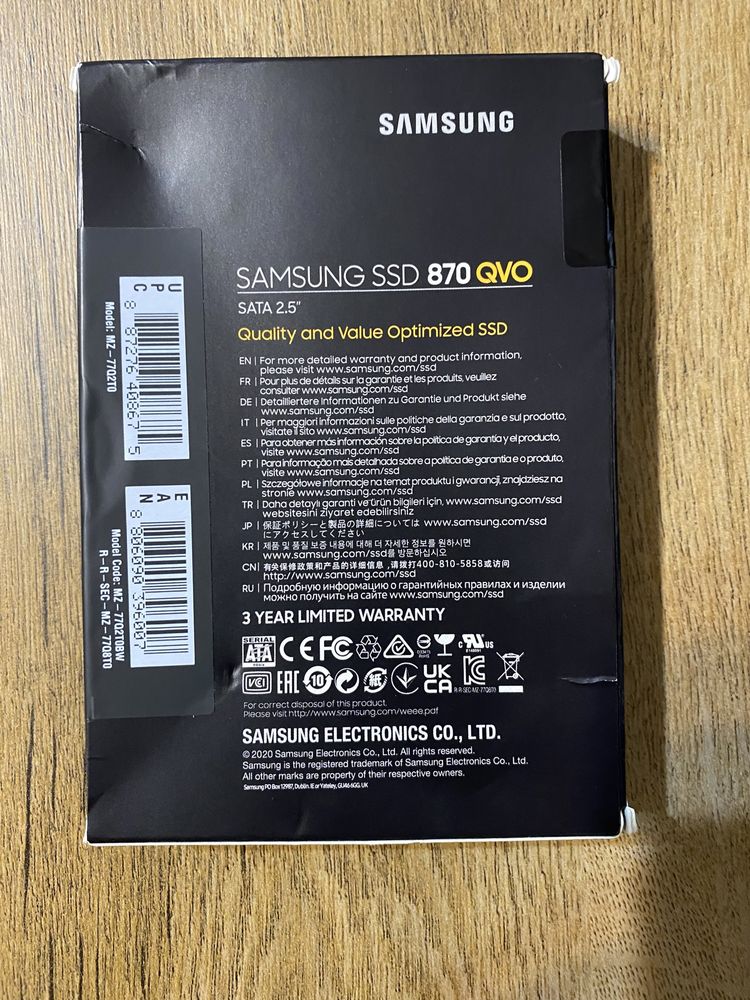 SSD Samsung 870 QVO 2TB