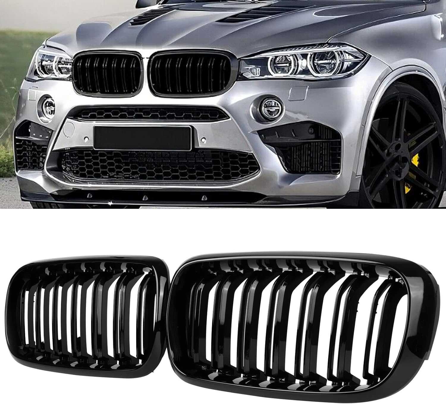 Бъбреци Решетки за BMW F15 F16, БМВ X5 X6 Двойни Черен Гланц