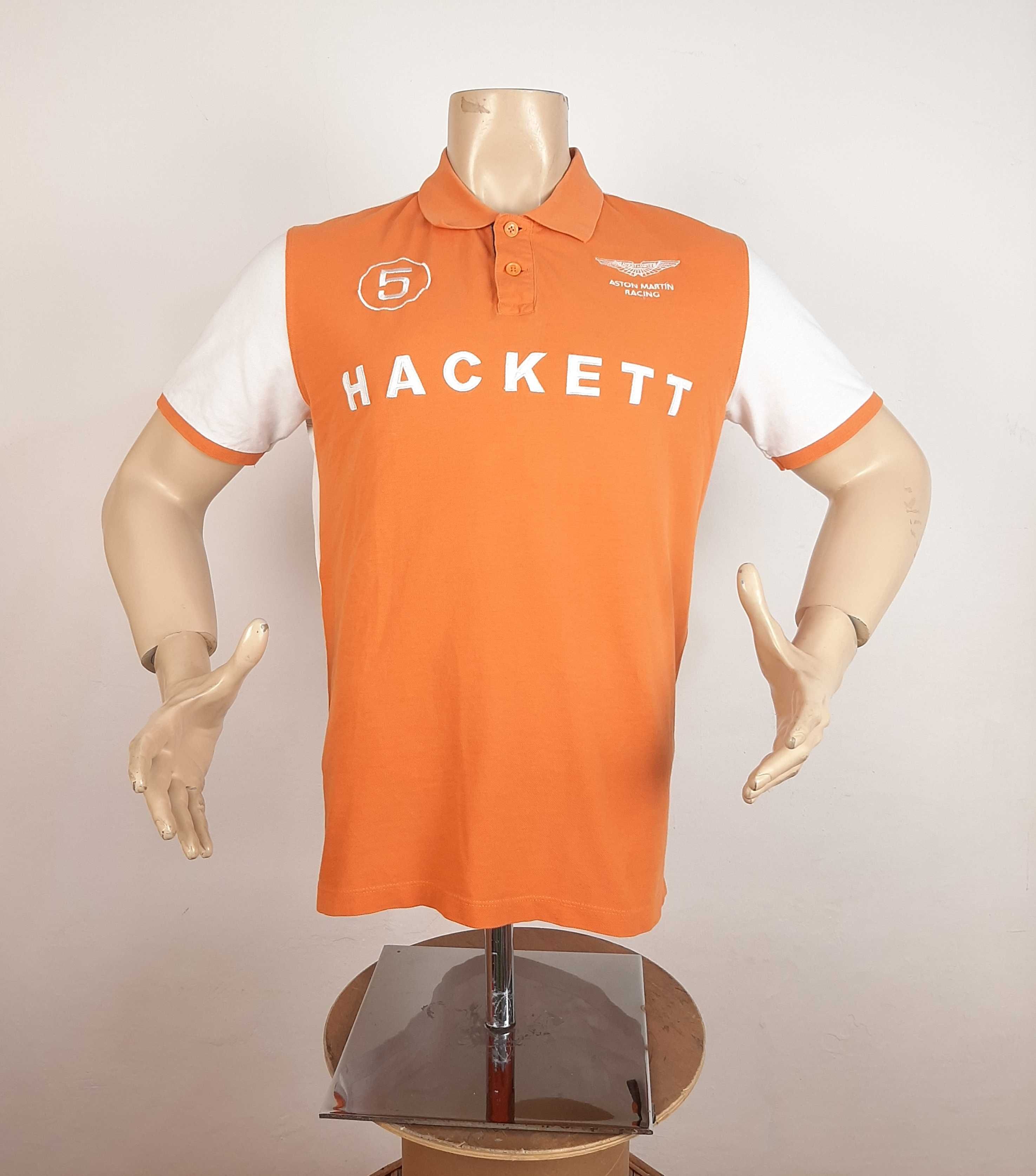 Hackett Aston Martin - Оригинална мъжка тениска с яка размер L