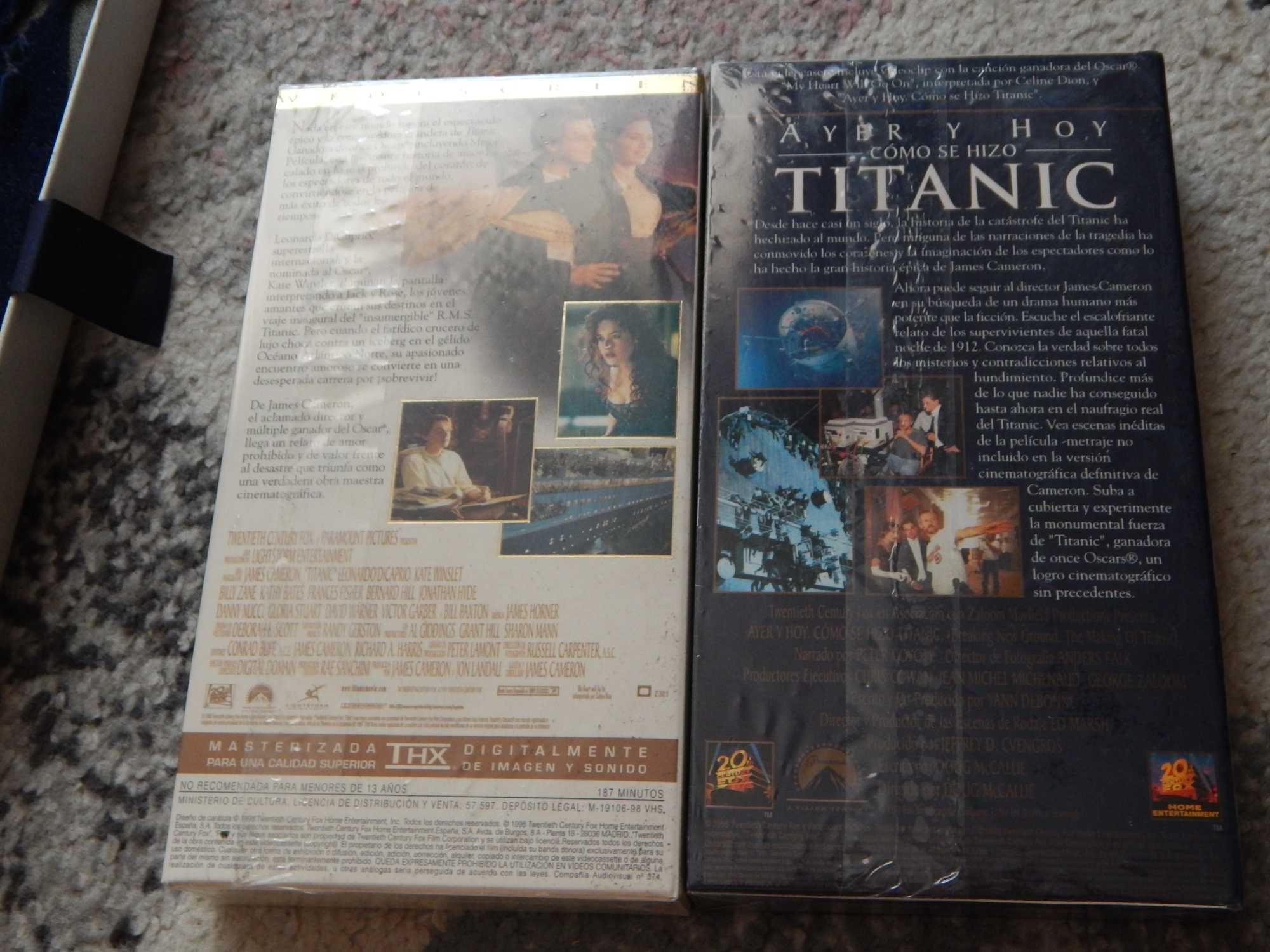 caseta video VHS cu filmul Titanic , sigilata , raritate. plus bonus