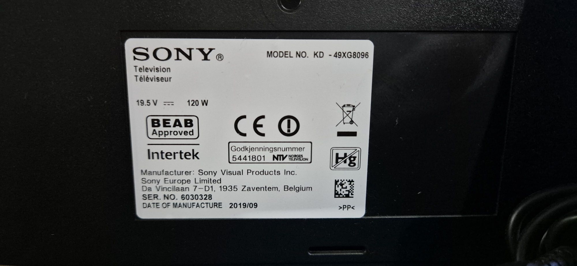Sony KD-49XG8096 Android, 4k, UltraHD, Smart, WiFi, LED