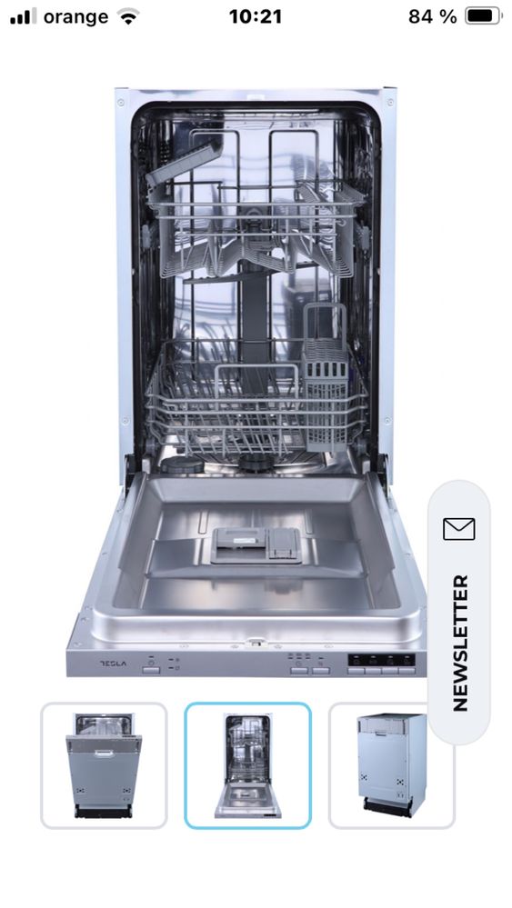 Masina spalat vase Tesla WDI461M slim incorporabila (9 seturi)