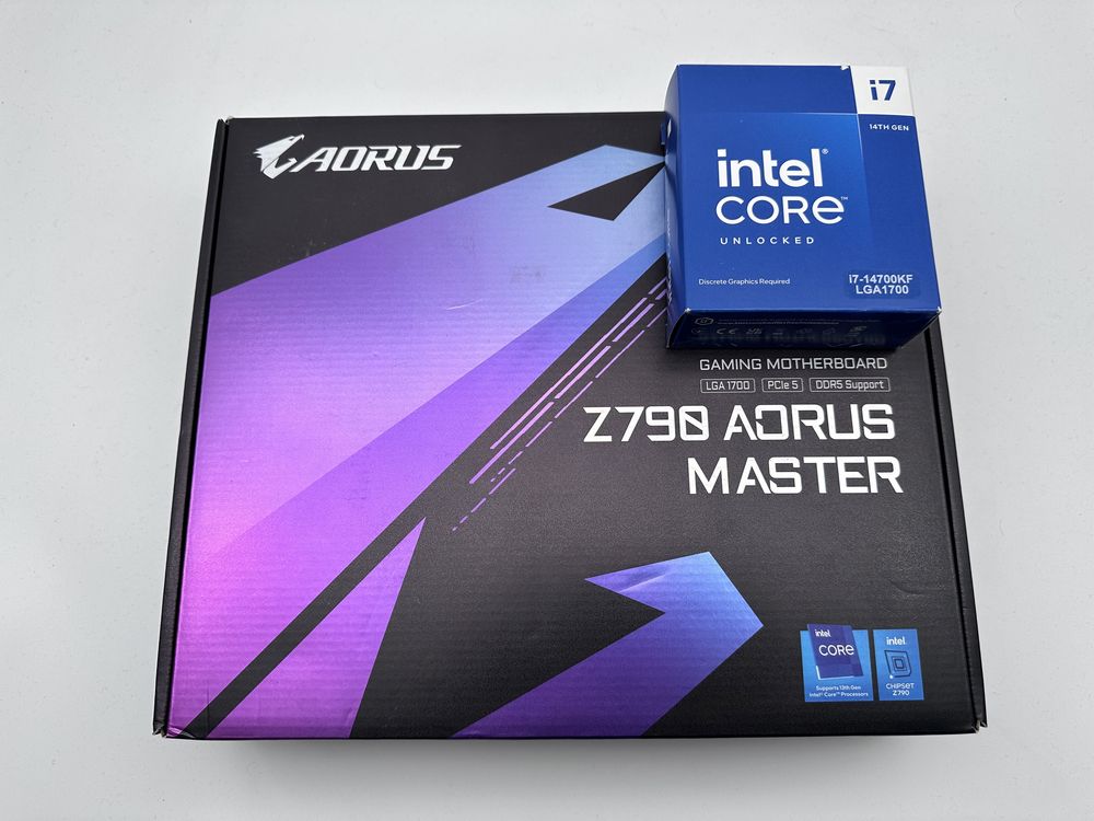 Комплект Intel Core i7-14700KF New Box + Gigabyte Z790 Aorus master